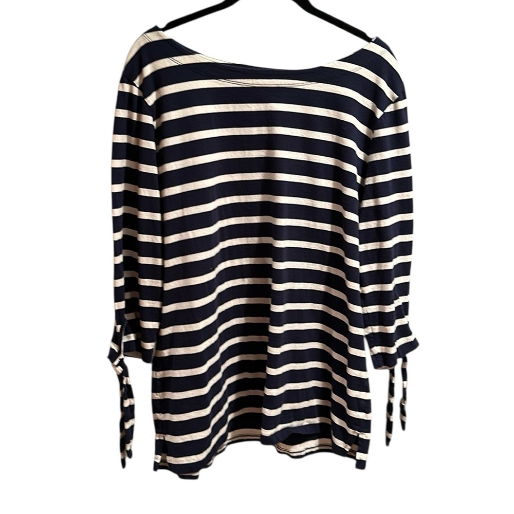 Old Navy Striped Boat Neck Bow tie Sleeved Shirt Size XL